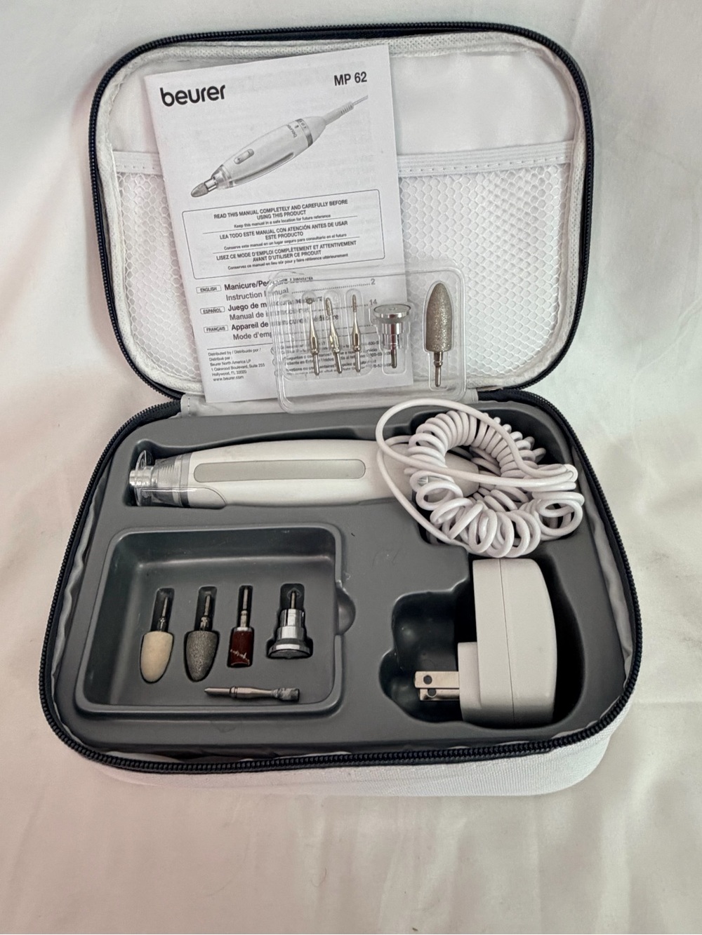 Beurer MP62 Manicure Pedicure Set With 10 Attachments & LED Light